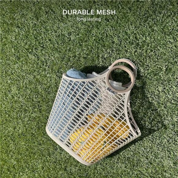 2 Pack Retro Jelly Tote Bags for Beach Pool Picnic Grocery Laundry Storage - Picture 2 of 8